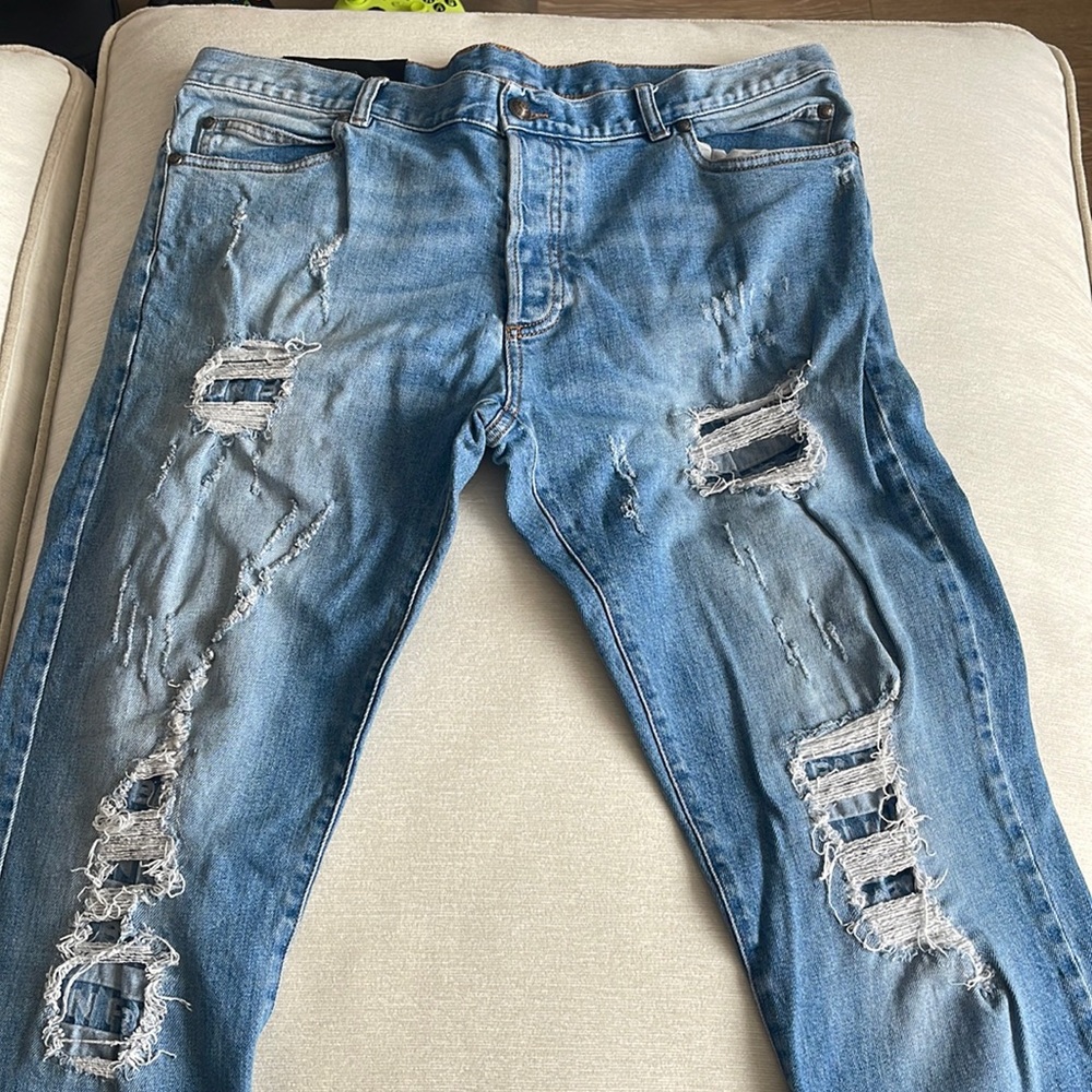 BALMAIN PARIS Tapered City Logo Jeans